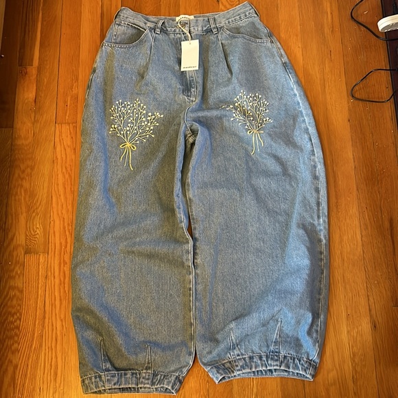 meadows Jeans Nwt Meadows Mursalis Embroidered Jeans Blue Poshmark